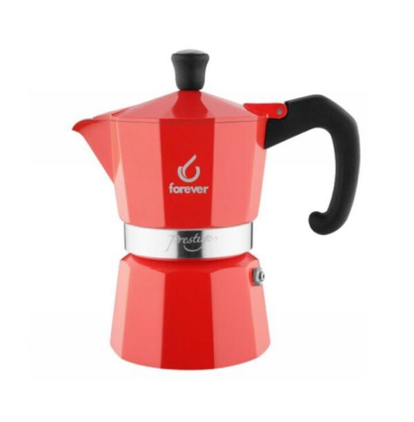 New Moka Prestige 'La Rossa' Alluminio 2 Tazze Forev. Cod. 120217 - Borz  Cooking Store