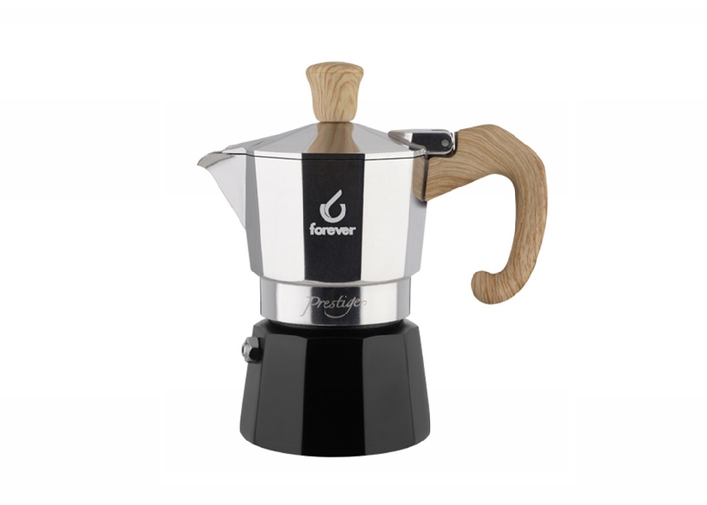 New Moka Prestige 'Woody' Alluminio 1 Tazza Forever. Cod. 120236 - Borz  Cooking Store